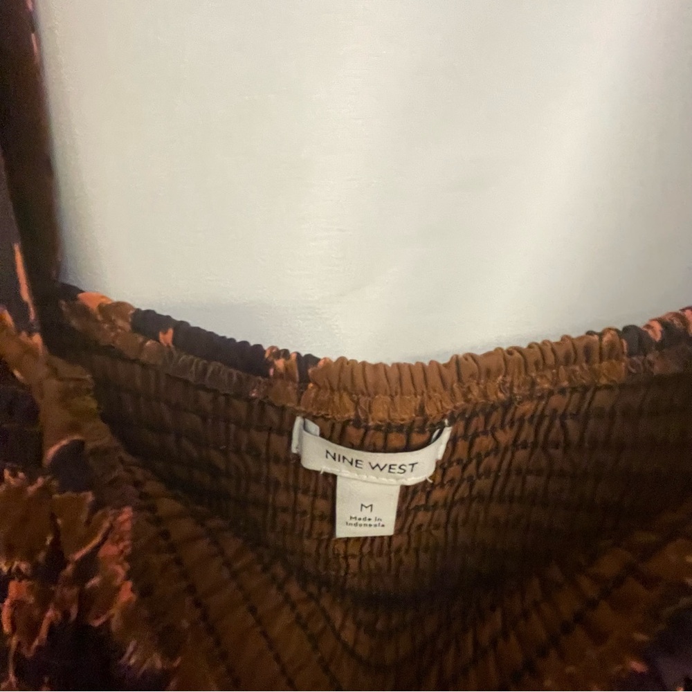 Nine West Brown and Orange Bishop Sleeve Sundress - Picture 5 of 5